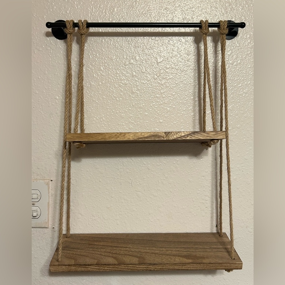 Rustic Brown Floating Shelf - Picture 2 of 6